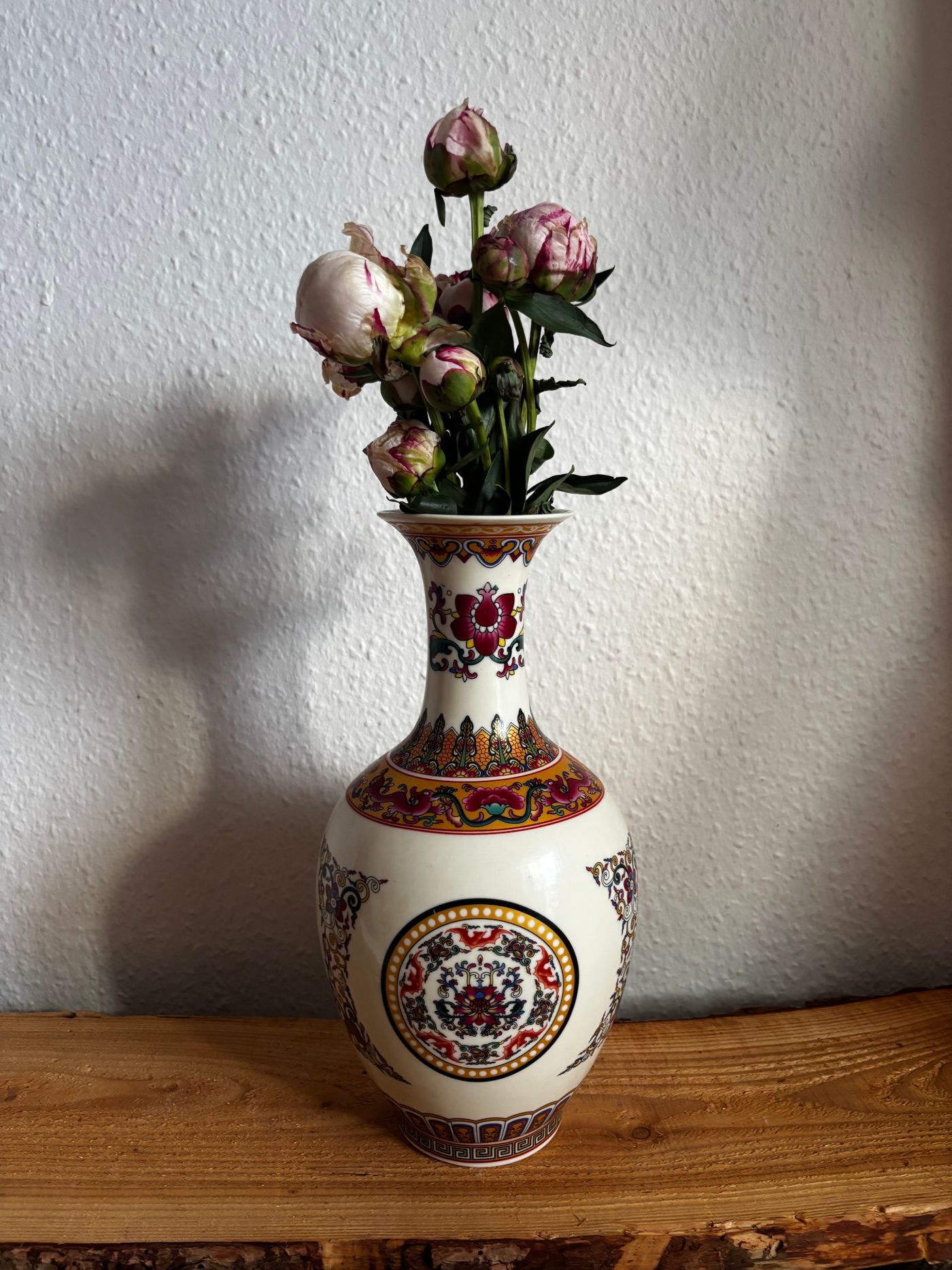 Jingdezhen Polychrome Porcelain Vase with Medallion Motifs — view 6