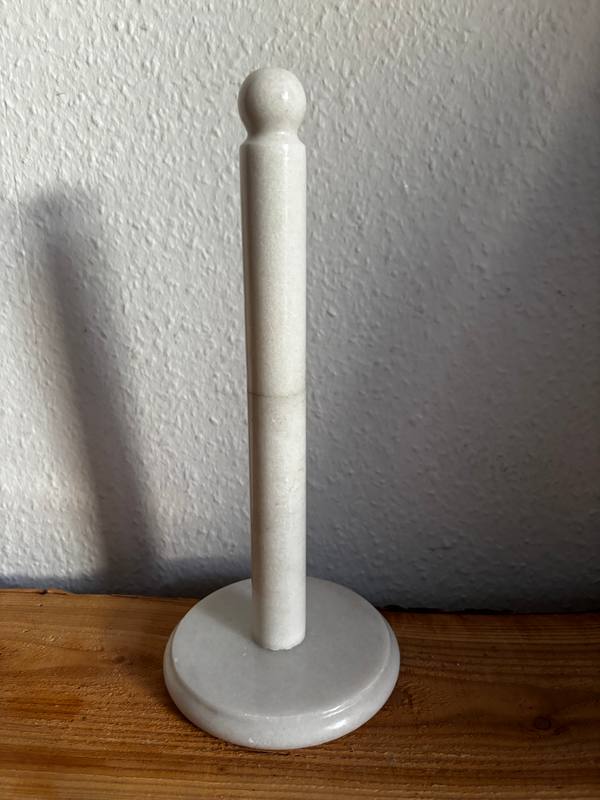 White Marble Paper Towel Holder