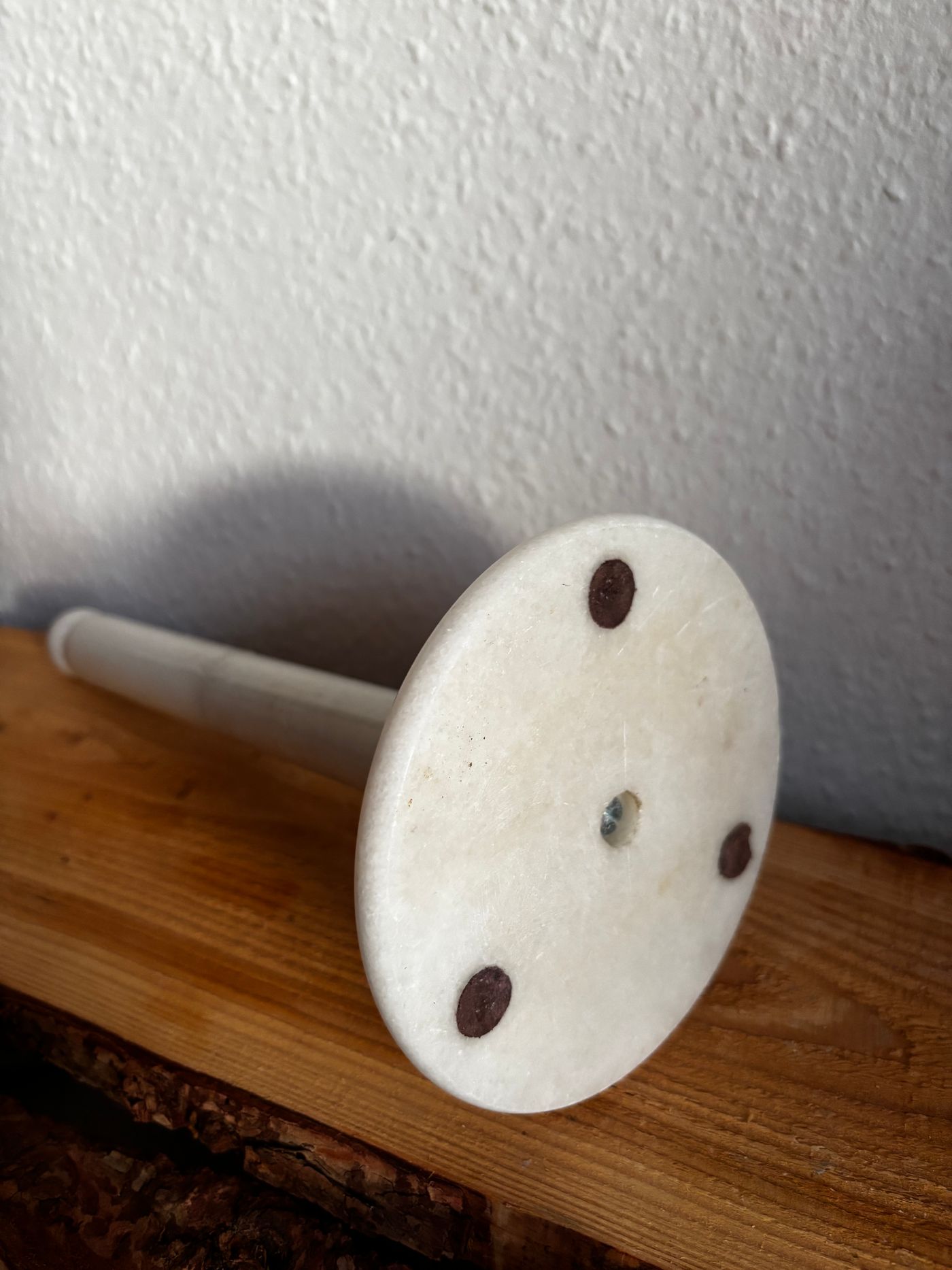 White Marble Paper Towel Holder — view 2