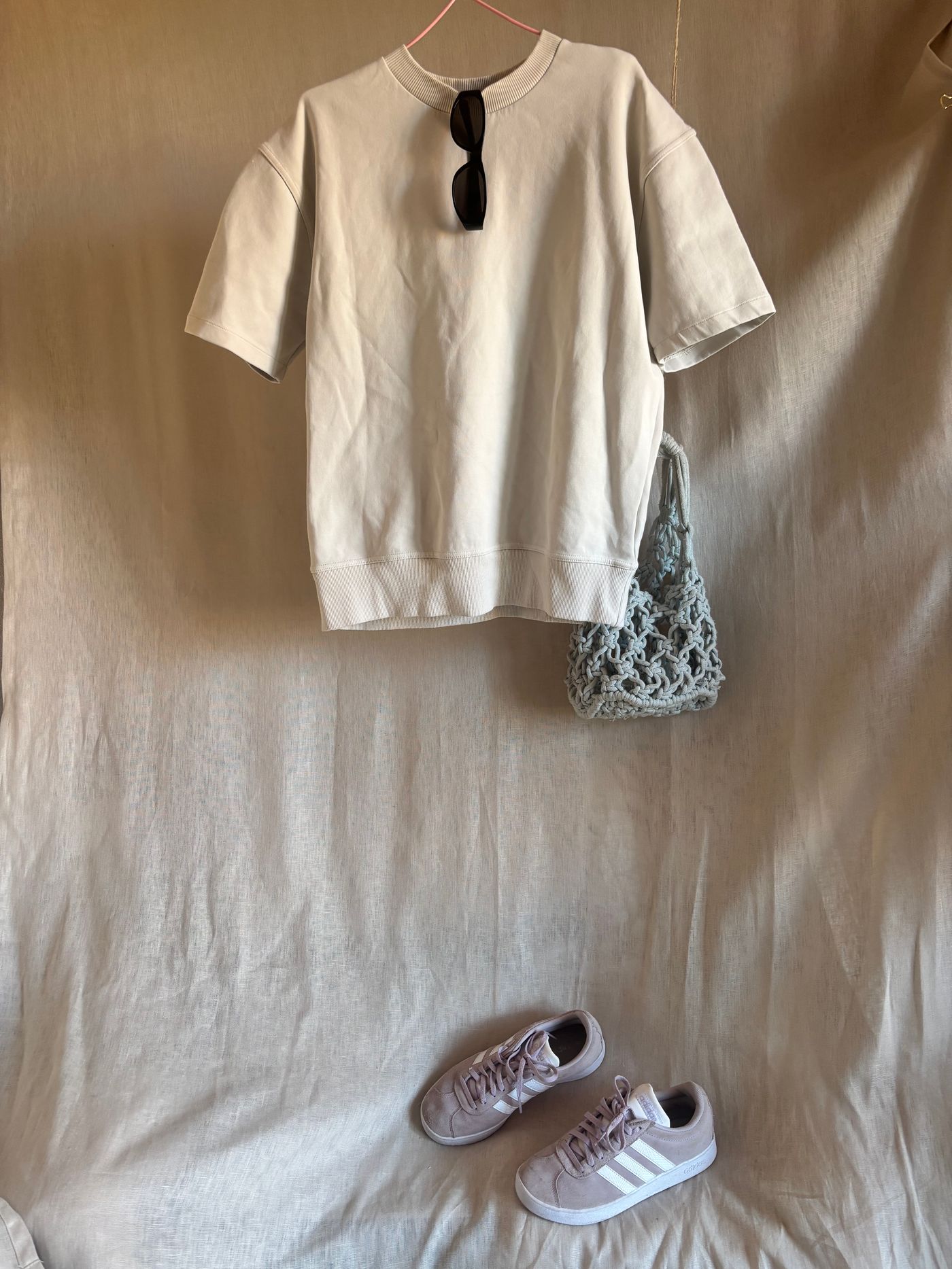 Off-White Short-Sleeve Sweatshirt Top — view 2