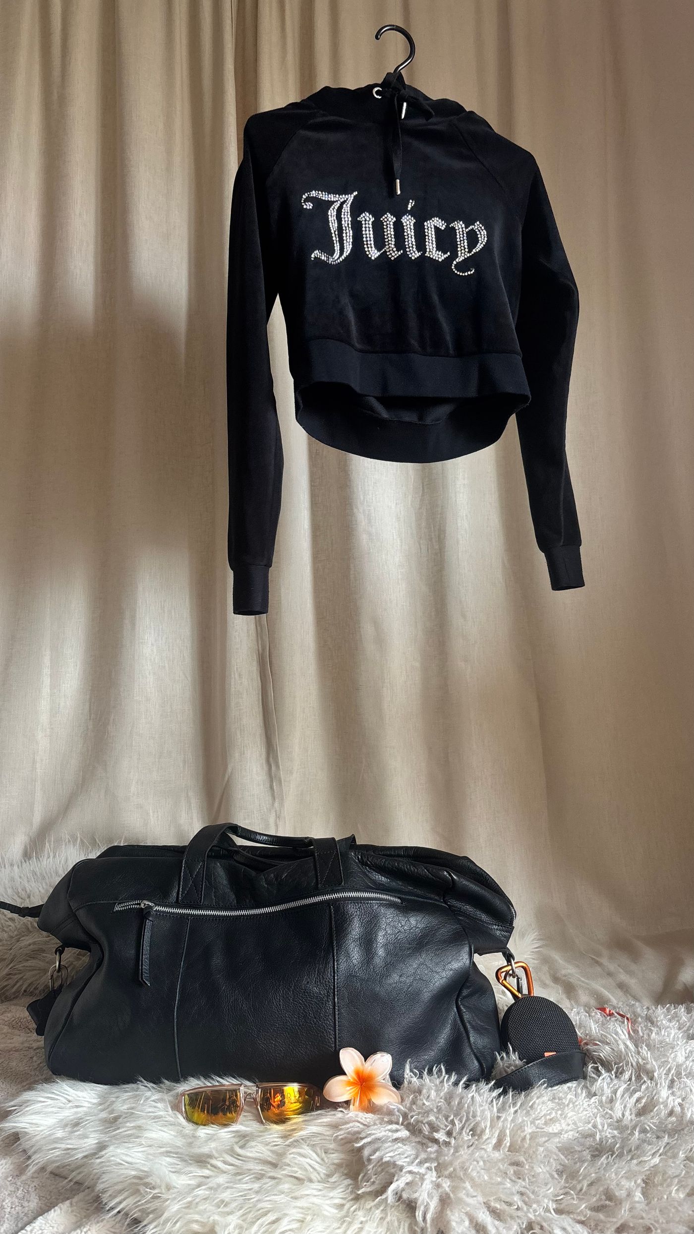 Black Genuine Leather Weekender Bag — view 2