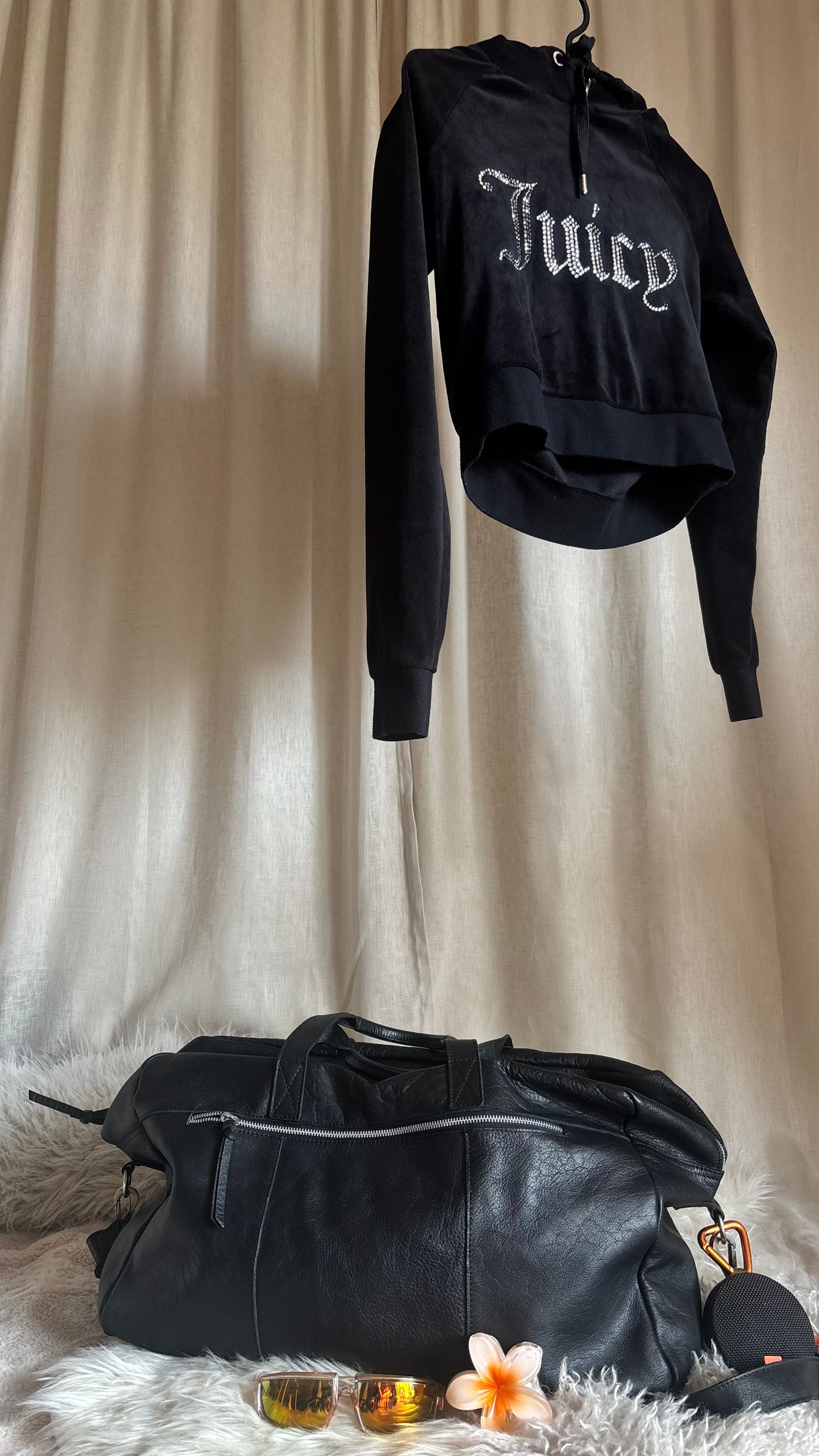 Black Genuine Leather Weekender Bag