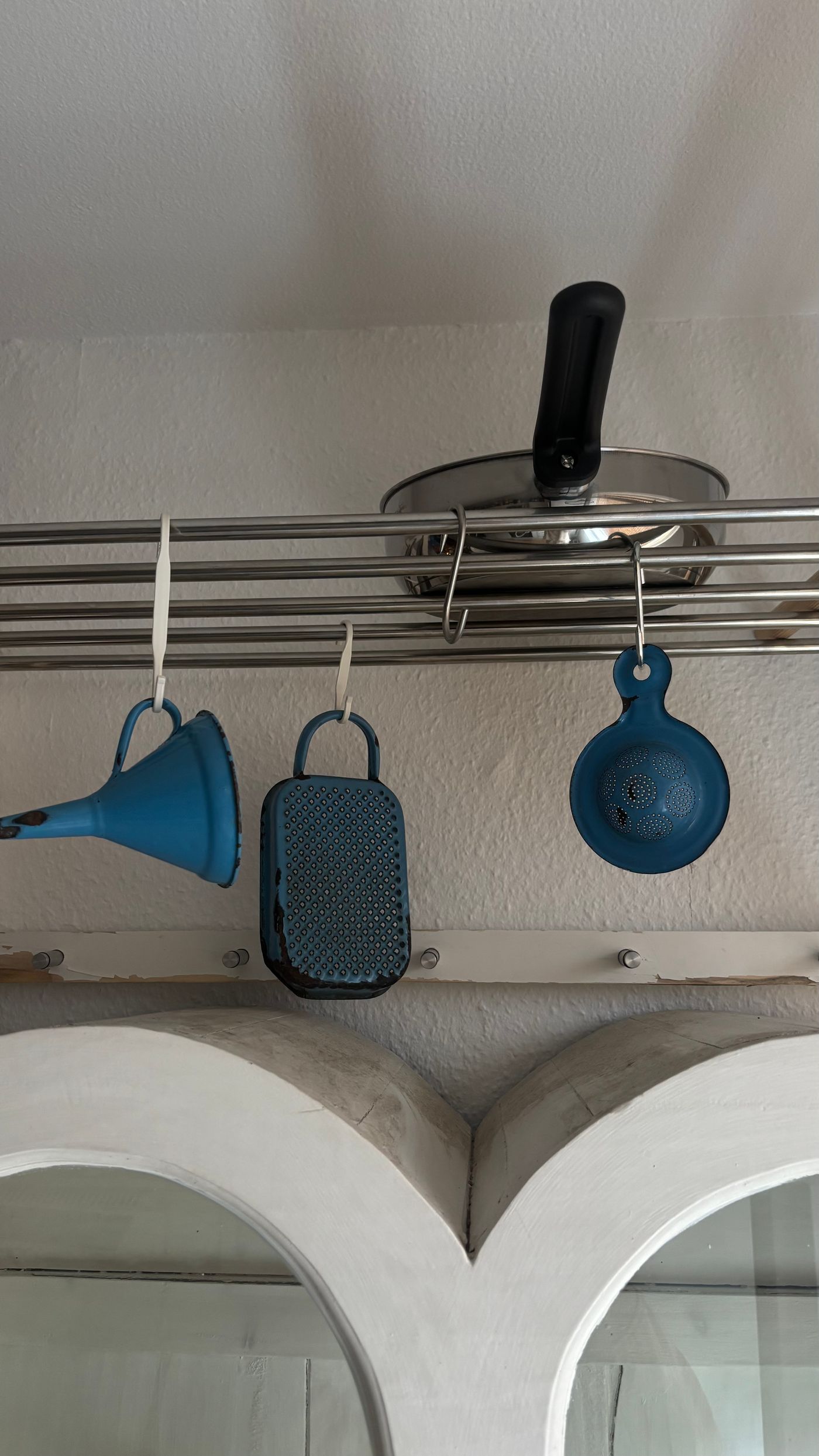 Vintage Blue Enamel Kitchen Utensils Set