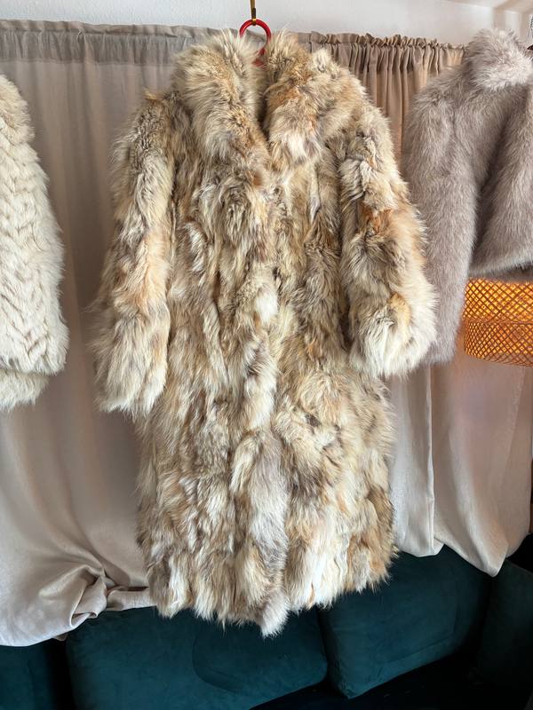 Vintage Natural Long Fur Coat