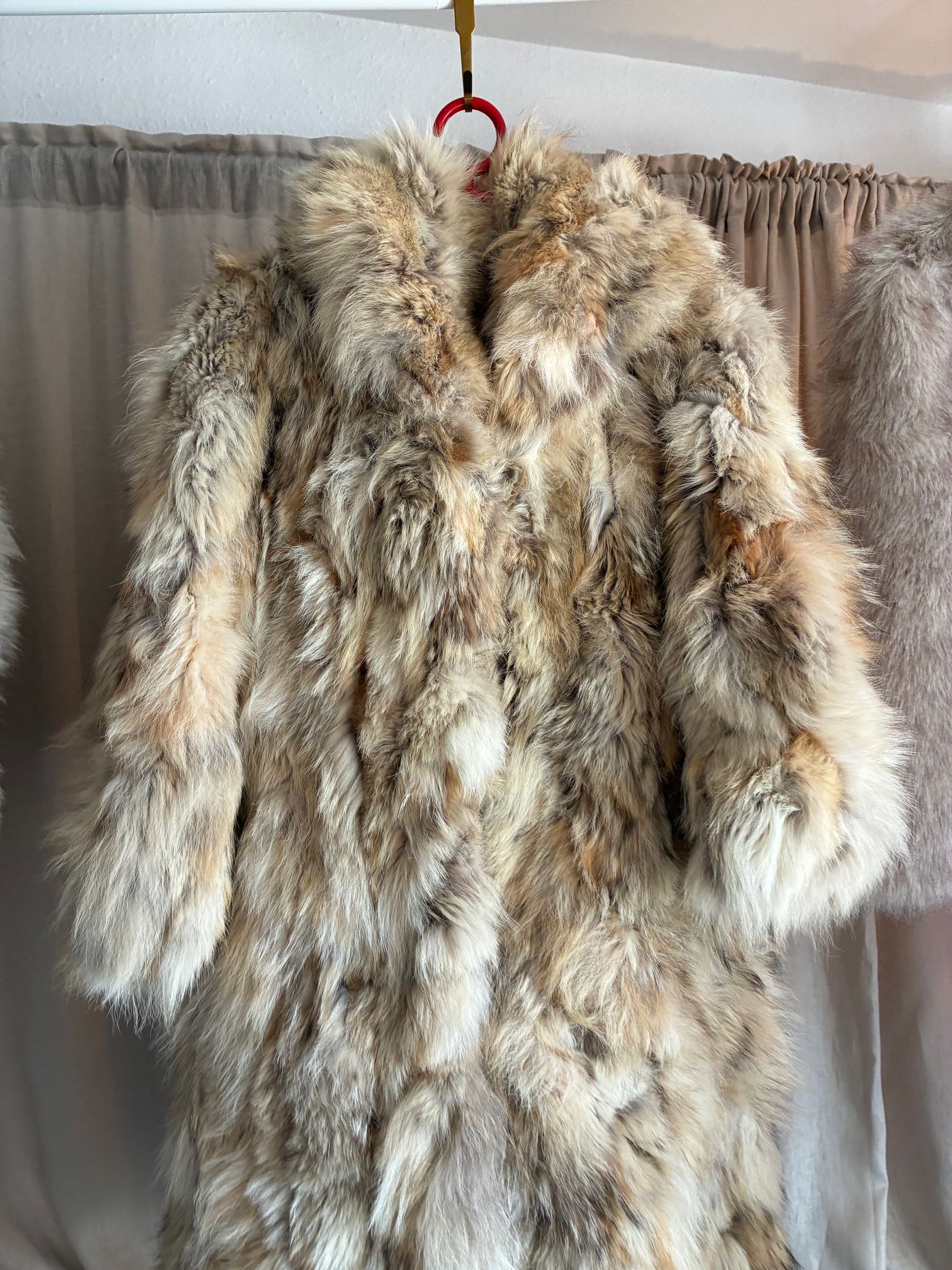 Vintage Natural Long Fur Coat — view 7