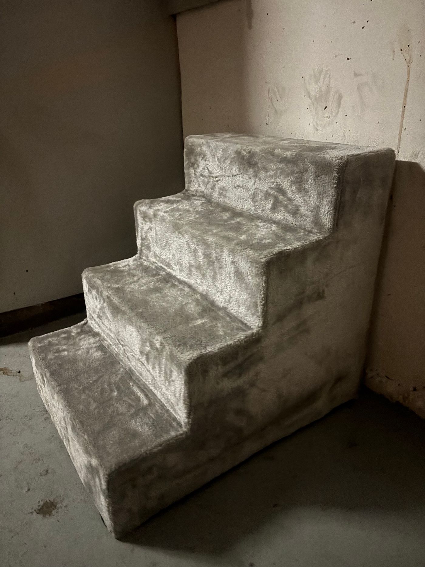 4-Step Pet Stairs Grey Plush — view 2