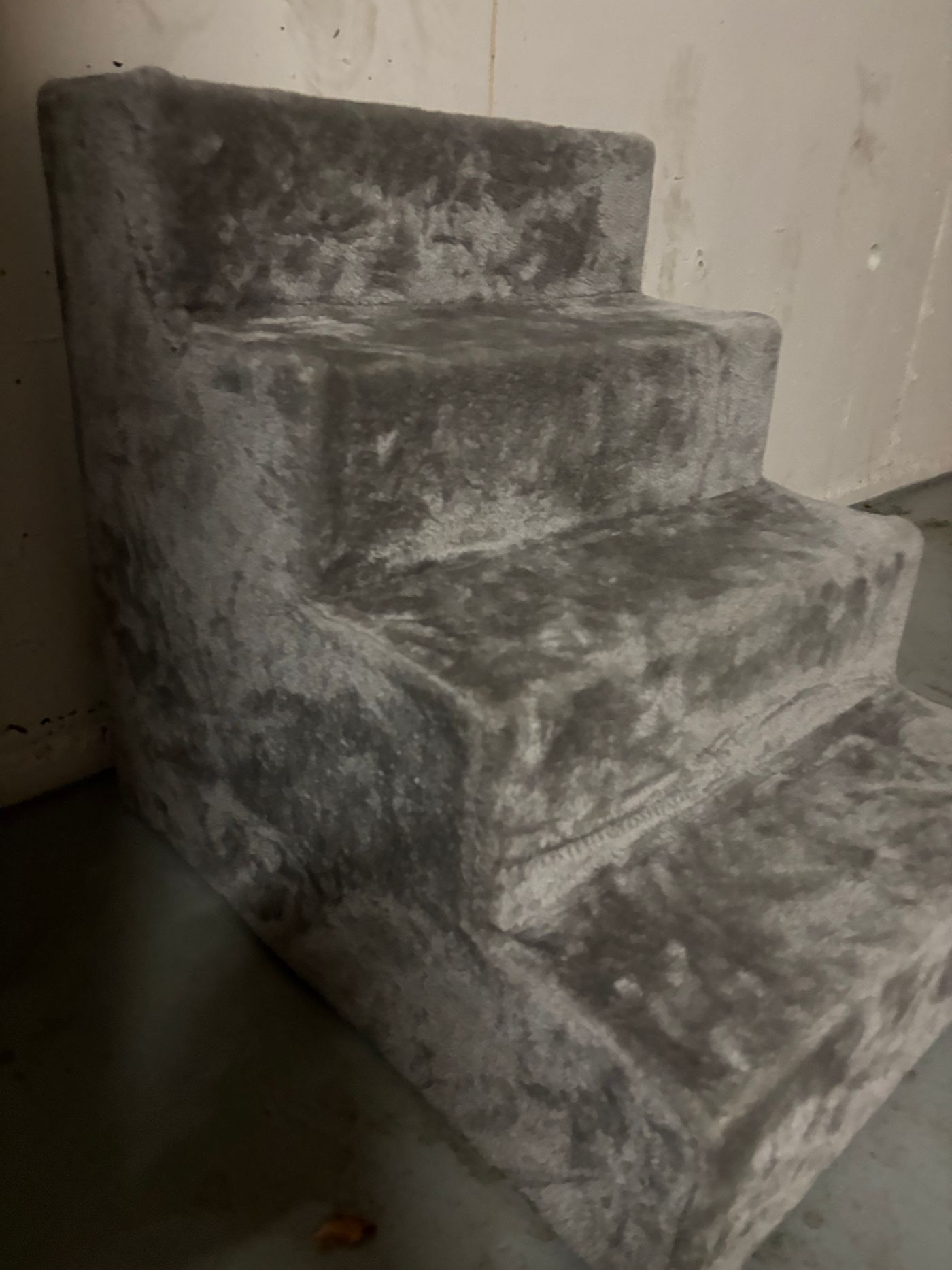 4-Step Pet Stairs Grey Plush — view 6