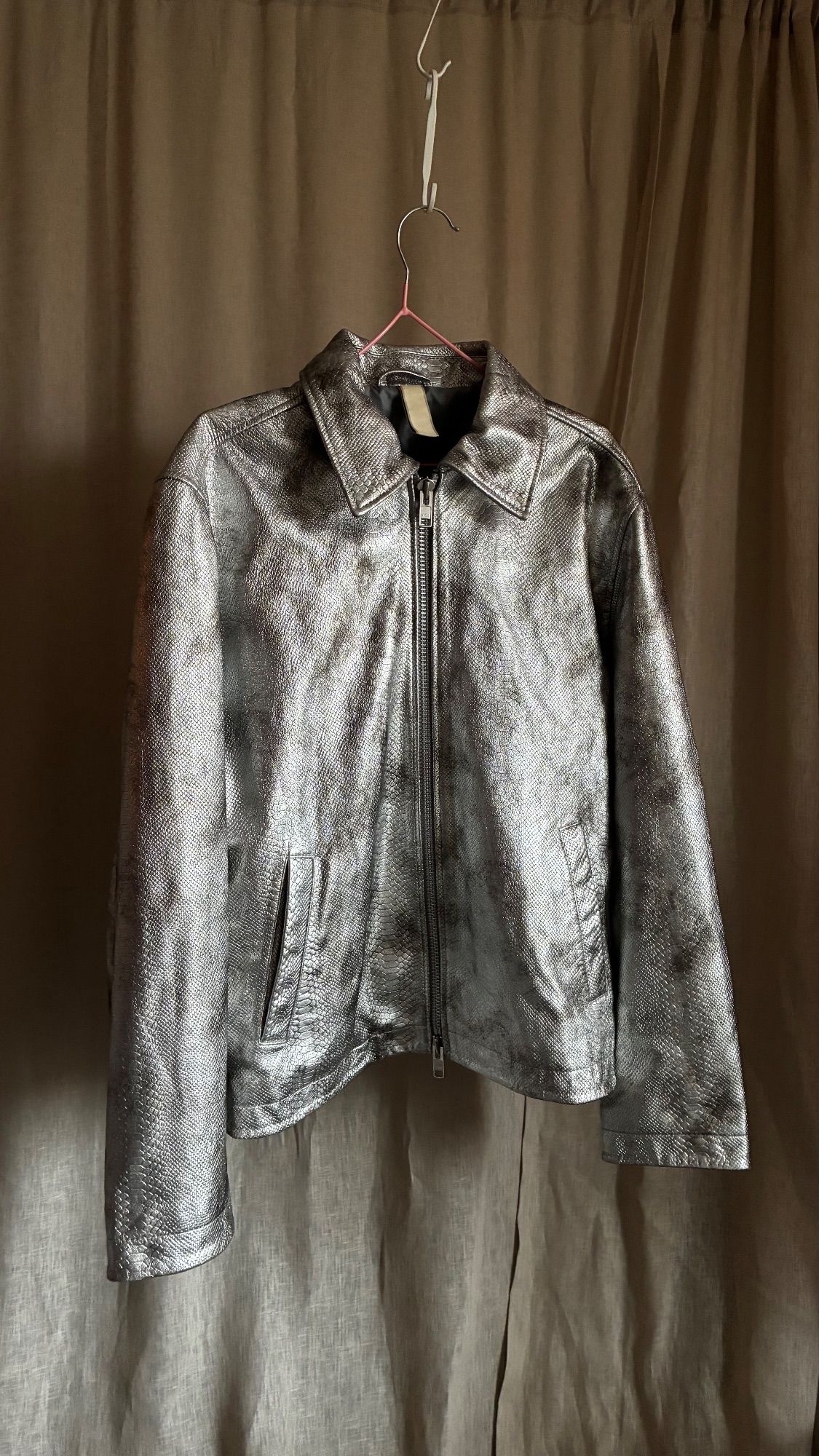 SUNFLOWER Metallic Snakeskin-Embossed Jacket — view 2
